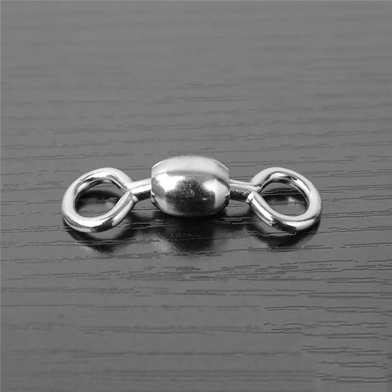 Conector de acero inoxidable para Pesca, rodamiento giratorio de cobre, accesorios de aparejos de Pesca, lote de 1000 unidades, 3 #/4 #/5 #/6 #/7 #/8 #/10 # - imagen 2