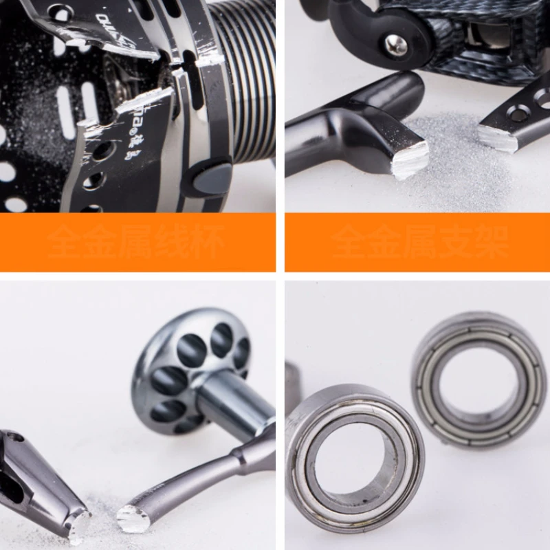 Rueda de Pesca giratoria, carrete de Pesca con copa de alambre de Matel completo, de caña larga de mar fundido, 14 ejes - imagen 2