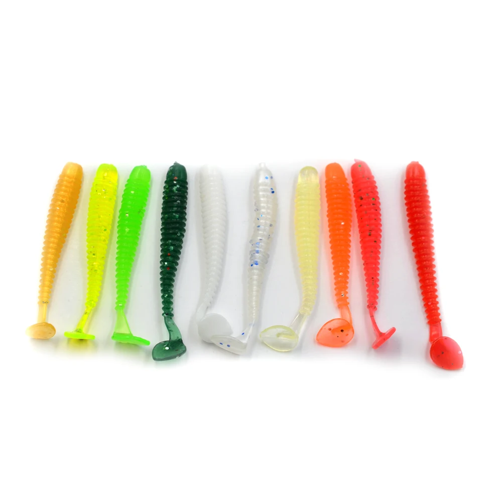 MNFT-Señuelos de Pesca de silicona suave, cebo Artificial, accesorios de pesca de carpa, 7cm, 1,8g, 60 uds. - imagen 4