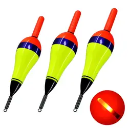1 Uds flotador de pesca luminoso Bobber Led boya de pesca de plástico electrónica 5,5g 7,5g 12g flotabilidad flotador de pesca nocturna