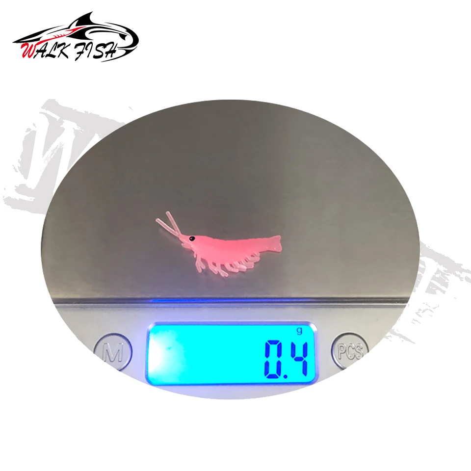 WALK FISH-Señuelos de Pesca de camarón de silicona suave, cebos de pesca de camarón de 3,9 cm, 0,4g, 50 Uds - imagen 4