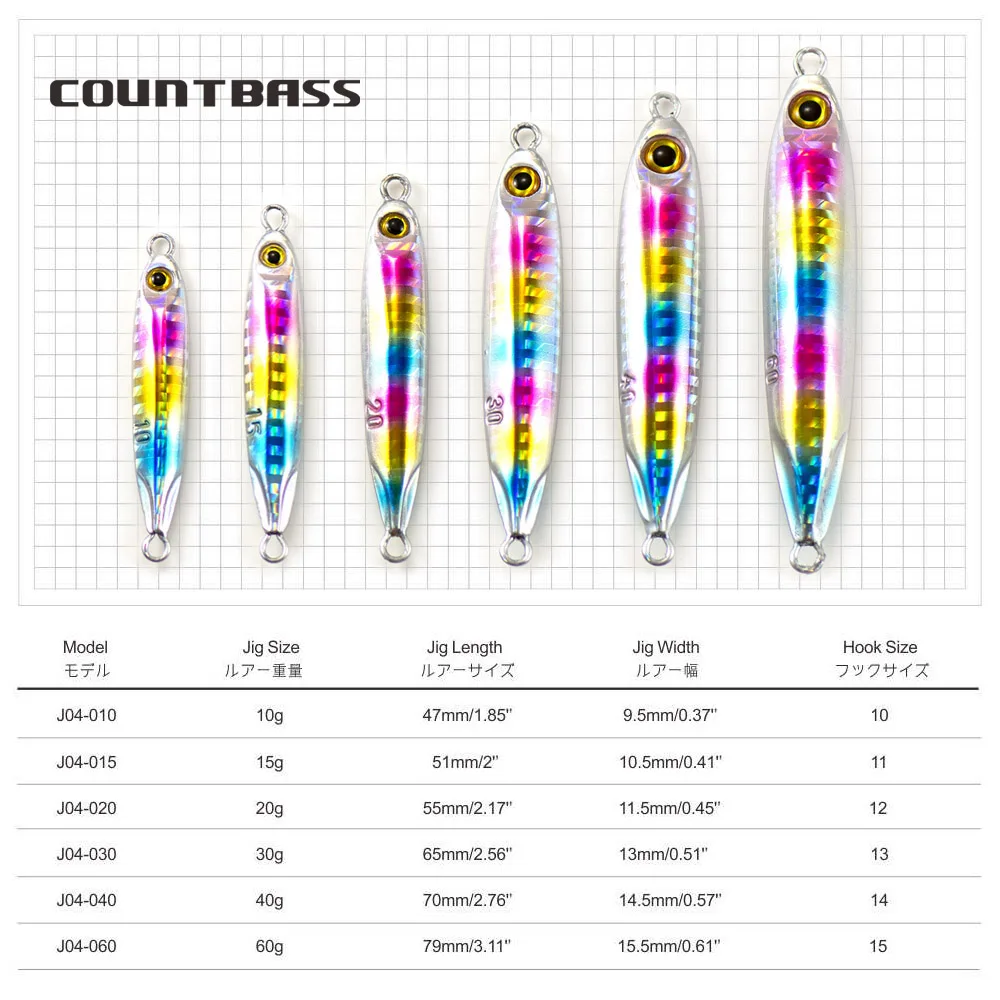 Countbass Shore Jig Metal fino anzuelos de asistencia spinning - imagen 2