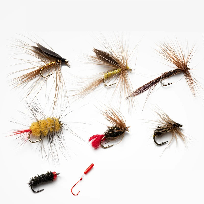 Anzuelo de pesca con señuelo giratorio, juego de anzuelos luminosos, insectos, moscas, Mosca, aparejos de pesca - imagen 4