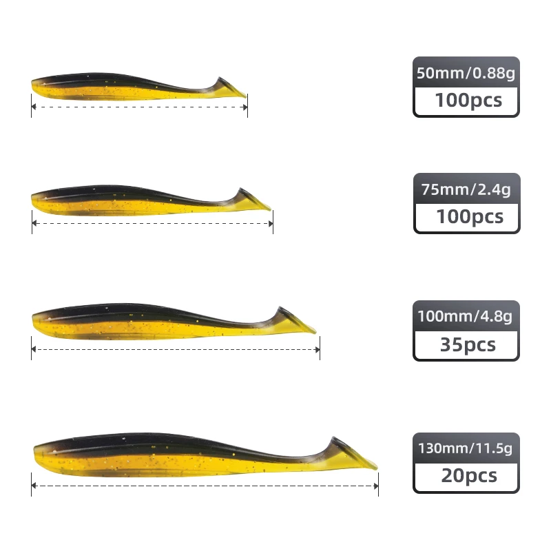 Meredith-cebo de silicona suave para carpa y lubina, doble color, plantilla artificial, Easy Shiner, 50mm, 75mm, 100mm, 130mm - imagen 3