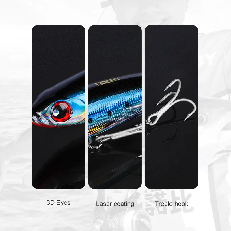 Señuelo de pesca Noeby Stickbait 140mm 70g 160mm 98g 180mm 145g lápiz que se hunde cebo duro Artificial juego grande Señuelos de pesca de atún marino - imagen 5