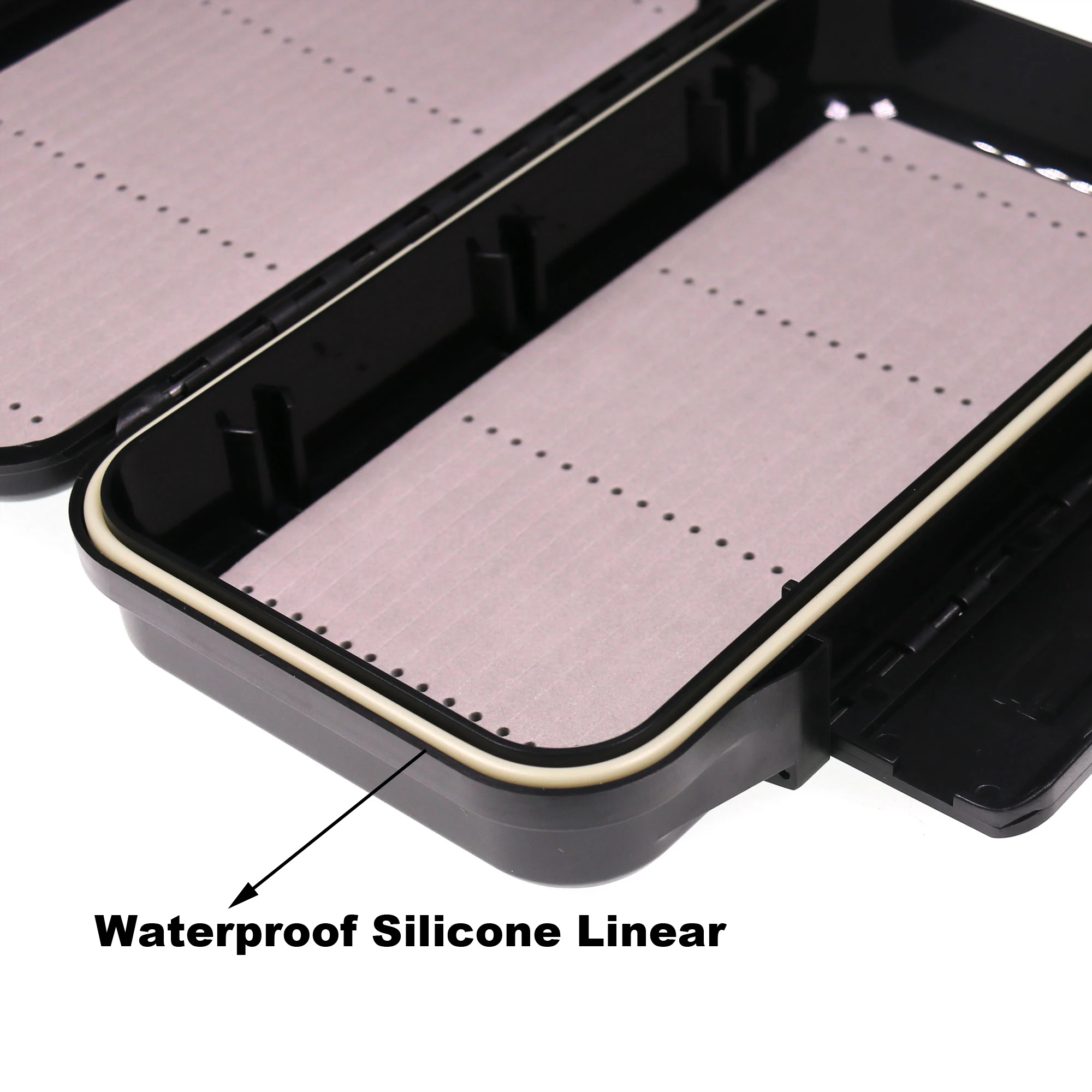 Bimoo, 1 unidad, 19,7x11,2 cm, caja para moscas Streamer de porco, resistente al agua, caja de pesca de ingeniero con interior lineal de silicona impermeable - imagen 3