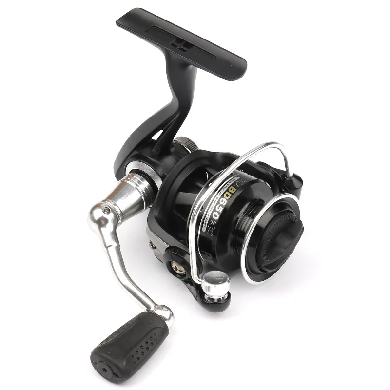 Mini 500 taza de alambre de metal y pie de rueda larga, rueda giratoria, Ultra pequeña, balancín portátil, rueda de pesca, llanta redonda, carrete de pesca