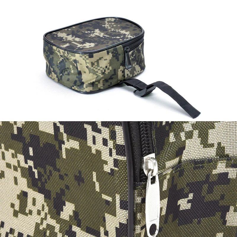 Bolsa de carrete de pesca, accesorios de camuflaje, paquete pequeño, tela Oxford, señuelo portátil, estuche suave - imagen 3