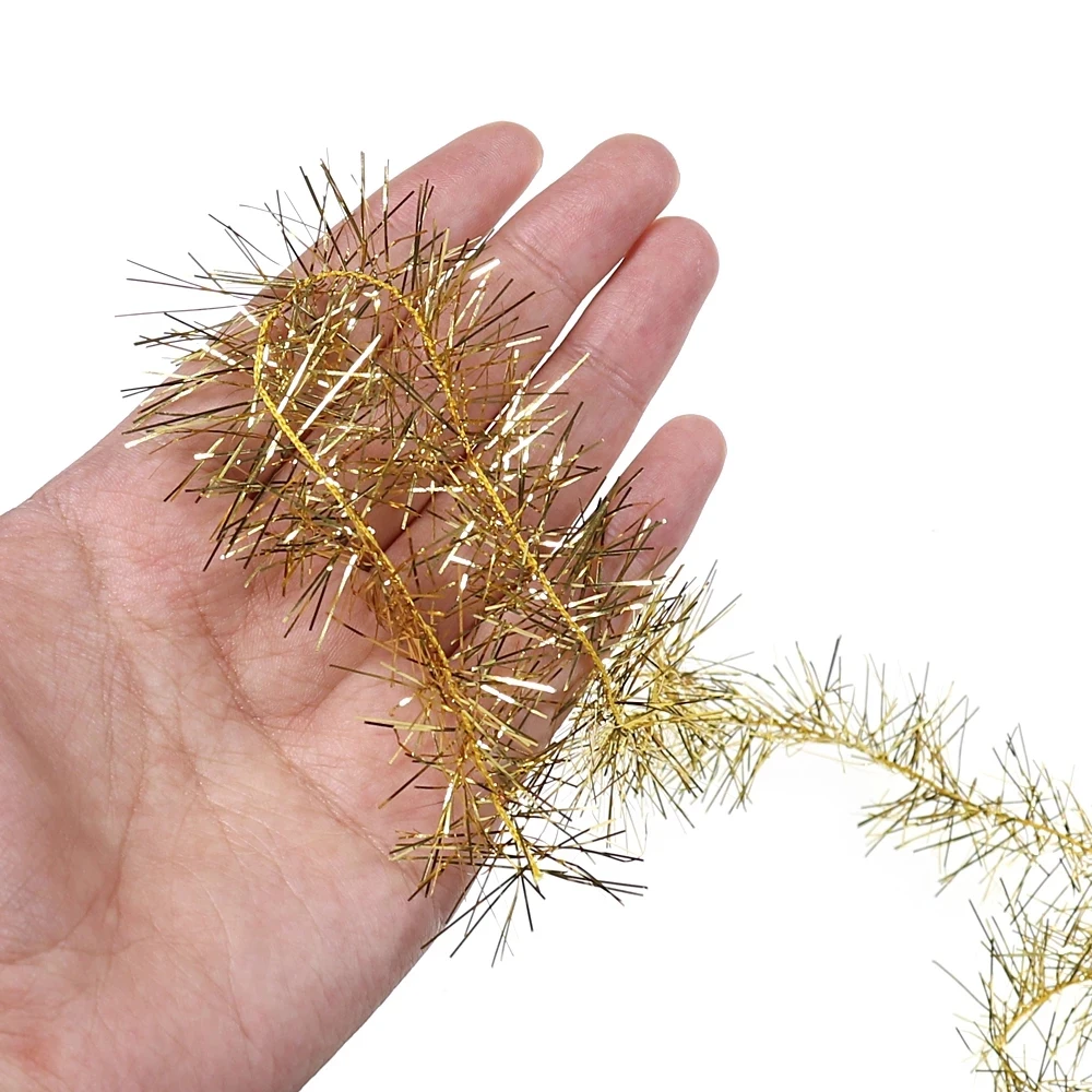 Bimoo, 8 paquetes de 3,5 cm de ancho, pelo largo, chenilla de hielo, cristal Flash, Material de atado de moscas para serpentina de agua salada, señuelo Jig de marabú - imagen 5