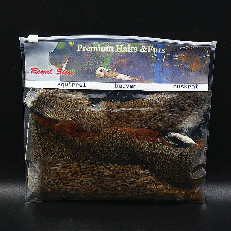 Royal Sissi-pelo corto y peludo de piel, conjunto de pelos y pieles de ardilla, Castor y muskrat, pelo corporal con pelos protectores - imagen 5