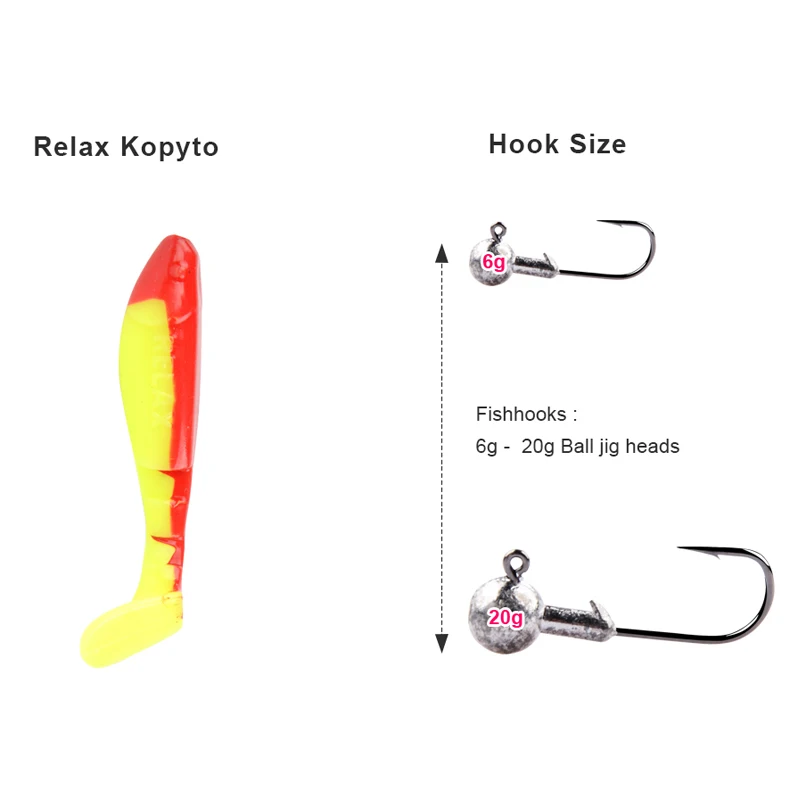 MEREDITH 7cm 4,5g 8 Uds juego de 3 aparejos Predator cabezales de plantilla de plástico suave señuelos de Lucio pesca señuelos blandos - imagen 5