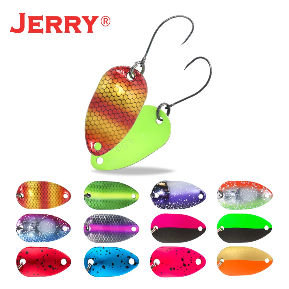 Jerry Gemini Pesca 2g 3,5g 4,5g varios colores Micro cucharas de Pesca cuchara de trucha Wobbler Señuelos de Pesca cebo giratorio - imagen 5