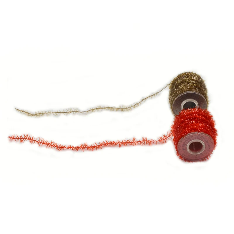 Carrete de oropel de Cactus, hilo Flash de cristal, materiales de atado de moscas de chenilla de hielo para lubina y Lucio, 12 colores opcionales - imagen 4