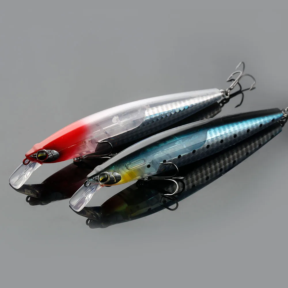 JOHNCOO-señuelo de pesca con hoja flotante, Wobbler de fundición larga, pececillo, Lucio, aparejos de cebo Artificial, 130mm, 20g - imagen 3