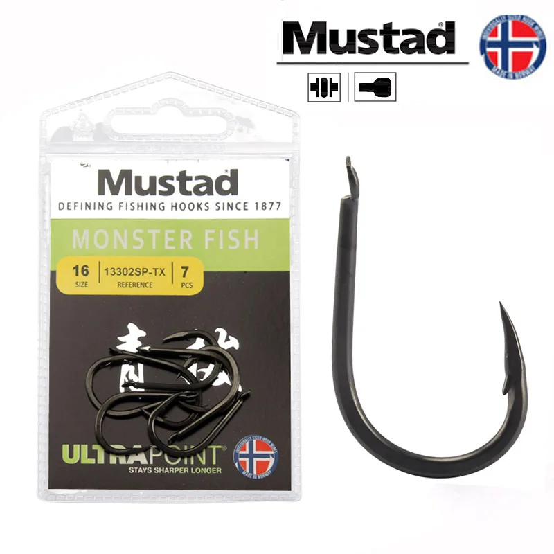 Mustad-anzuelos de púas resistentes, anzuelos de Suqid, señuelo de gusano, anzuelo con anillo, carpa de mar, Anzol Peche grande - imagen 2