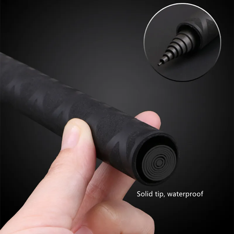 Caña de pescar dura superligera, 98% caña telescópica de fibra de carbono, mango negro, para viajes,3.6M3.9M4.5M5.4M6.3M7.2M8M9M10M - imagen 5