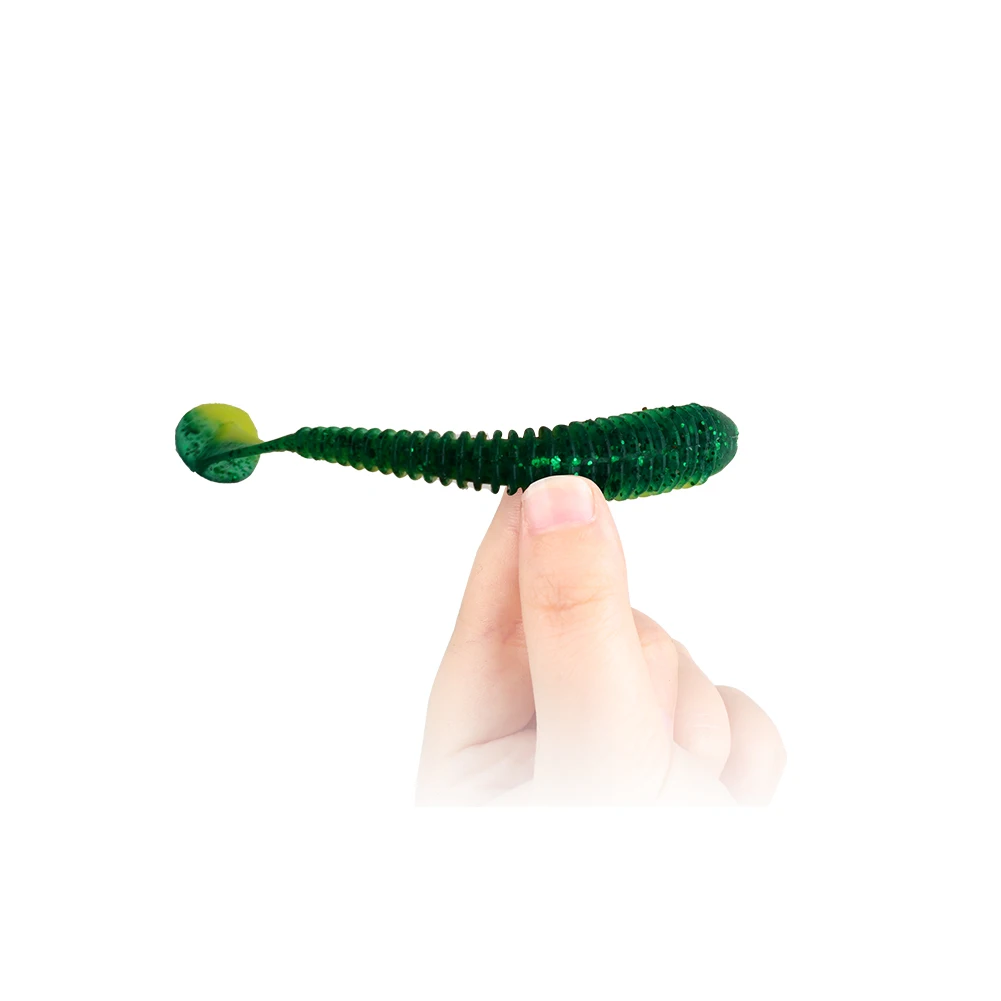 BassLegend-anillo oscilante suave para Pesca Salada, señuelo de 50mm y 0,6g, cola de paleta de impacto, gusano, Swimbait, Lucio, Lucio - imagen 3