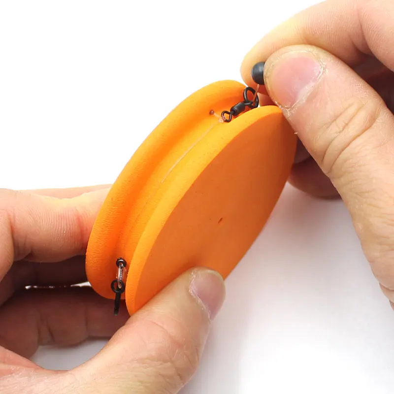 Detalle de los enrolladores EVA mostrando su diseño y compatibilidad con Chod Rig