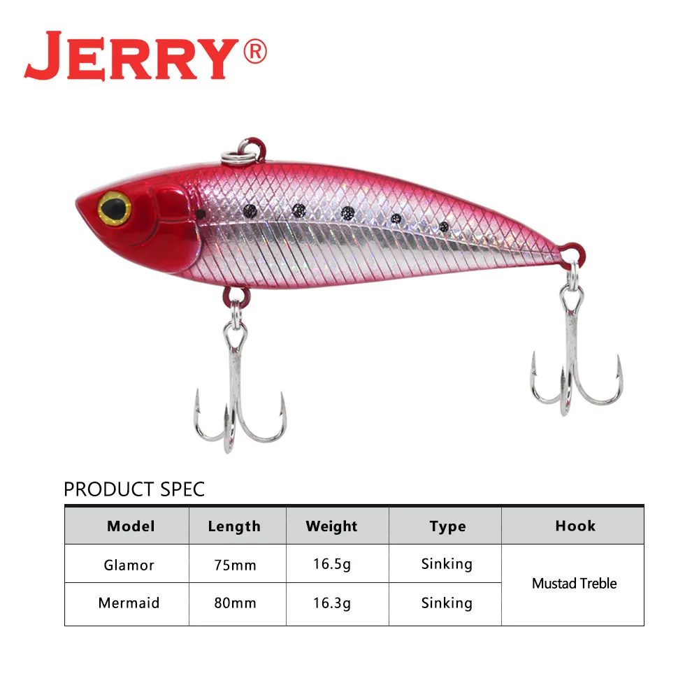 Jerry Mermaid-señuelo duro con vibración para Pesca de lubina, cebo Artificial para agua dulce y salada, VIB - imagen 2