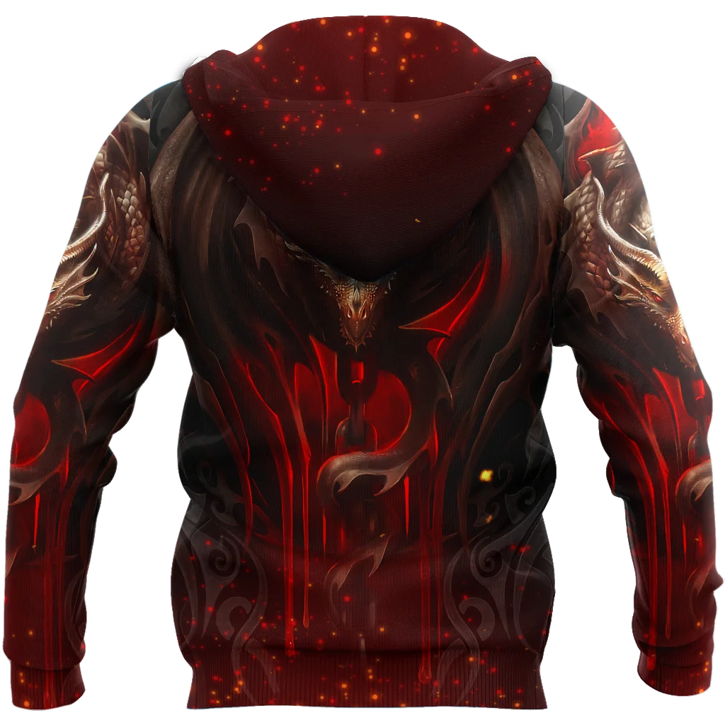 Increíble tatuaje de dragón 3D completamente estampado Sudadera con capucha y sudadera para hombre otoño Unisex sudaderas con cremallera ropa de calle informal KJ821 - imagen 5