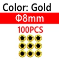 100pcs 8mm Gold