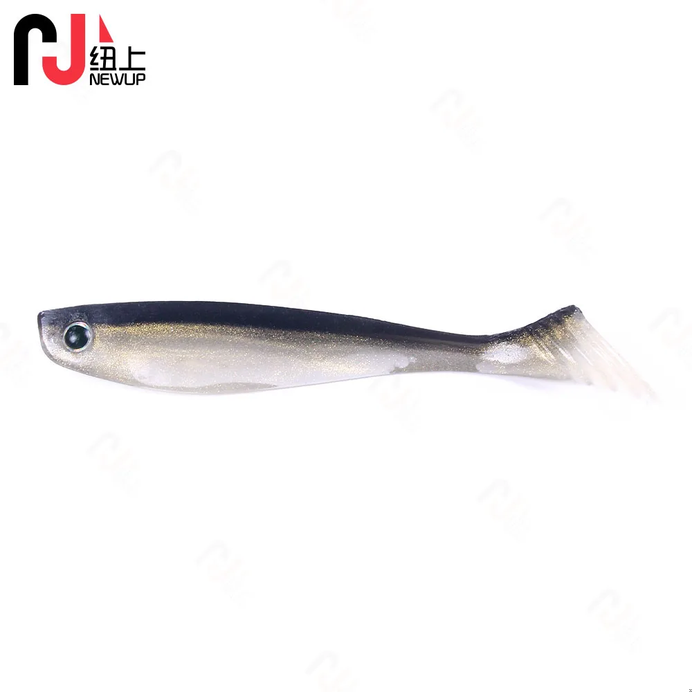 Señuelos blandos de silicona para pesca en agua dulce, cebo Artificial Wobblers, aparejos de lubina, 10cm, 5,3g, 6 unidades - imagen 5