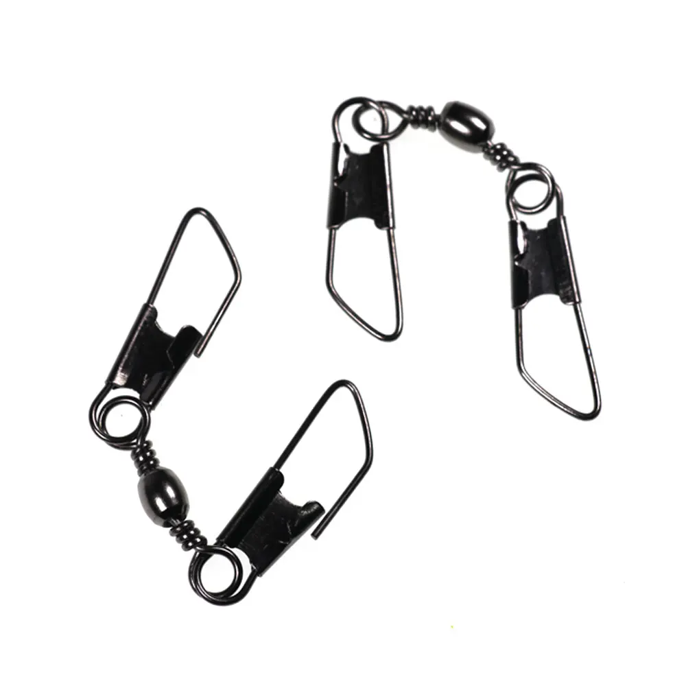 Barril de pesca de agua salada, 300 unidades, venta al por mayor, de doble seguridad giratorio con broches, Pin doble en forma de A, accesorios de conector de aparejos - imagen 5