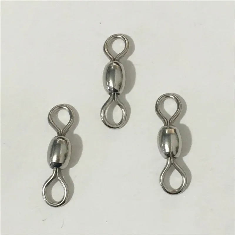 1000 unids/lote Tamaño 1 # /2 # /1-0 # /2-0 # /3-0 #   Conector de acero inoxidable de cobre, rodamiento giratorio, accesorios para aparejos de Pesca - imagen 5