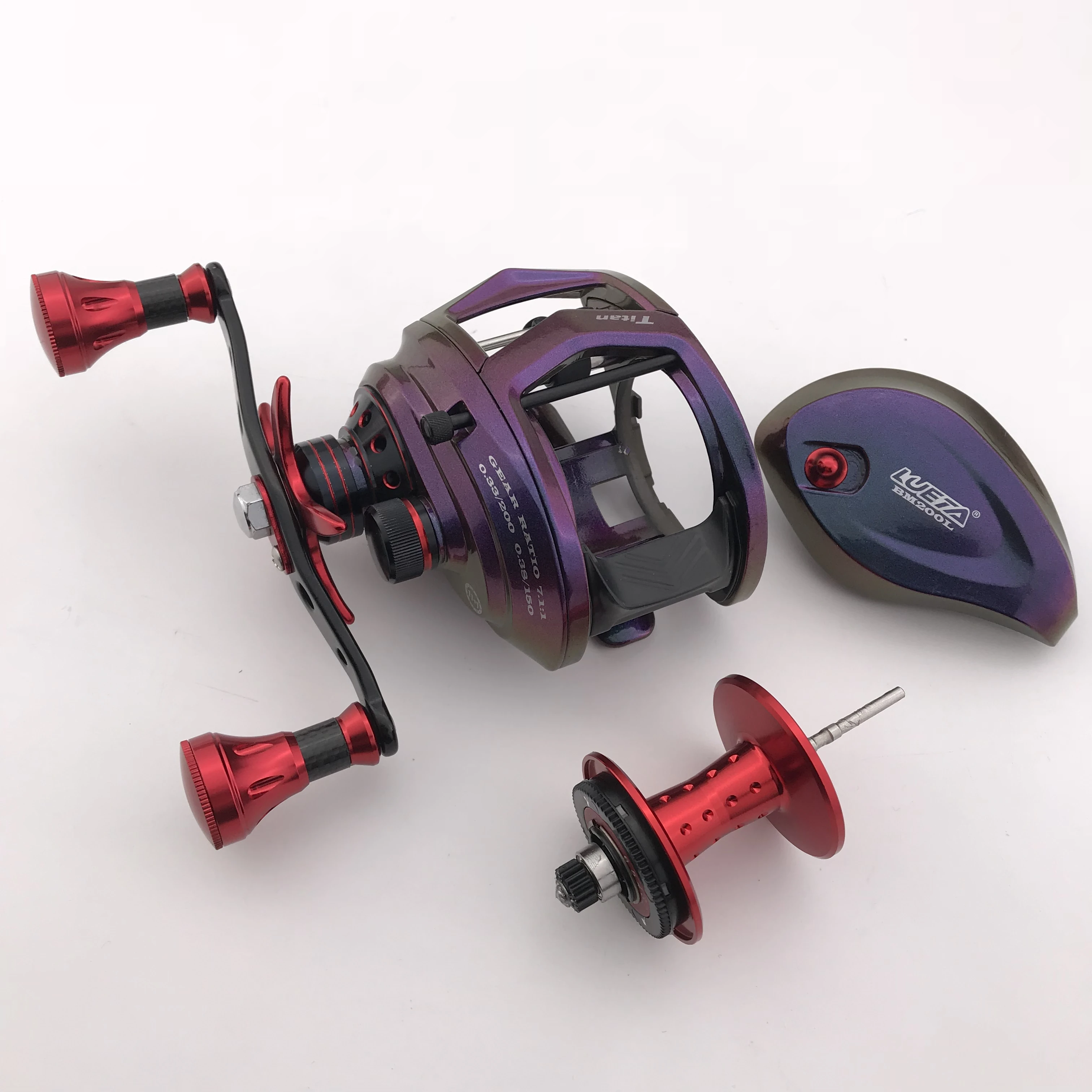 TEASER 17kg relación de engranaje de potencia de arrastre 7,1: 1 Metal de aluminio 11 + 1BB carrete de Metal tambor de curricán Jigging carretes de pesca de barcos de mar - imagen 5