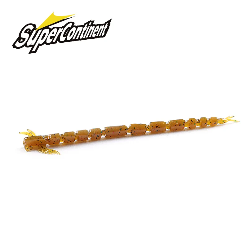 2021 nuevo supercontinente sangre teez larva cebo suave Luya cebo suave loco 55mm/80mm larva oscilante