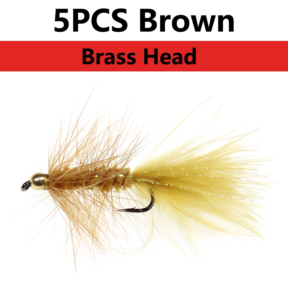 5pcs brass brown