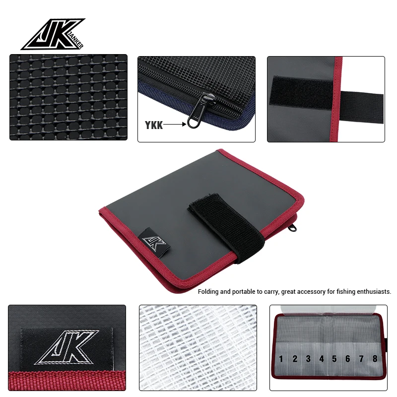 Bolsa de pesca con cebo de Metal de gran capacidad JK, una variedad de colores disponibles, bolsa de aparejos de pesca impermeable, bolsa de herramientas de protección de pesca - imagen 5