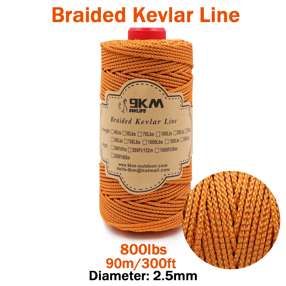 800Lb 300ft 2.5mm