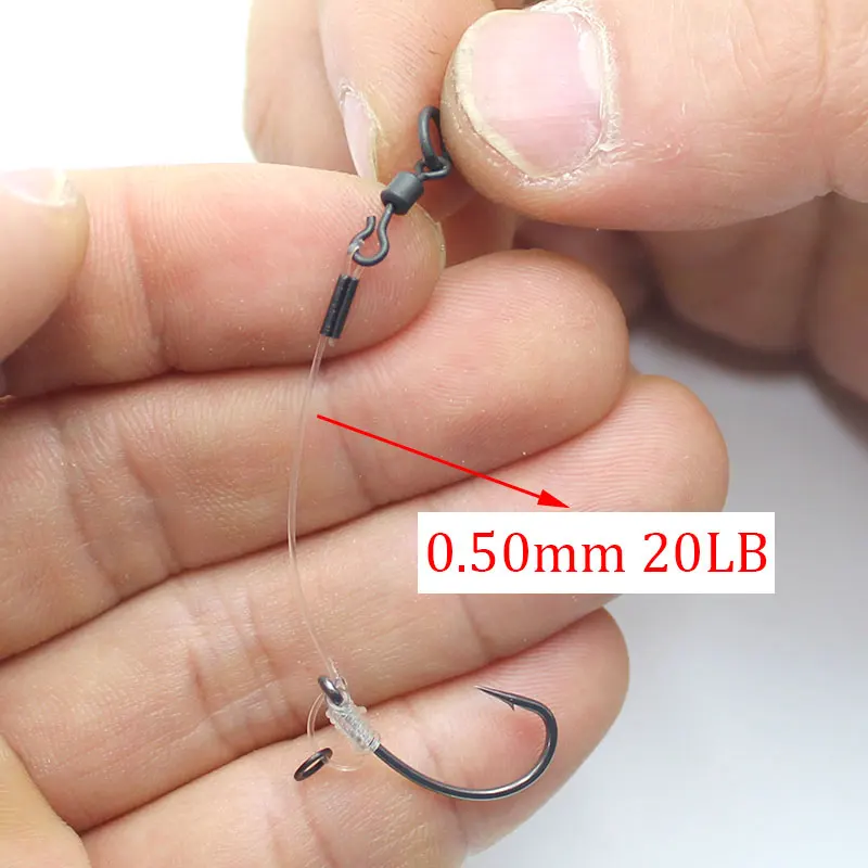 Accesorios de pesca de carpa de 10M, anzuelos Chod Rigs, accesorios de filamento, aparejos de terminales gruesos de carpa - imagen 5