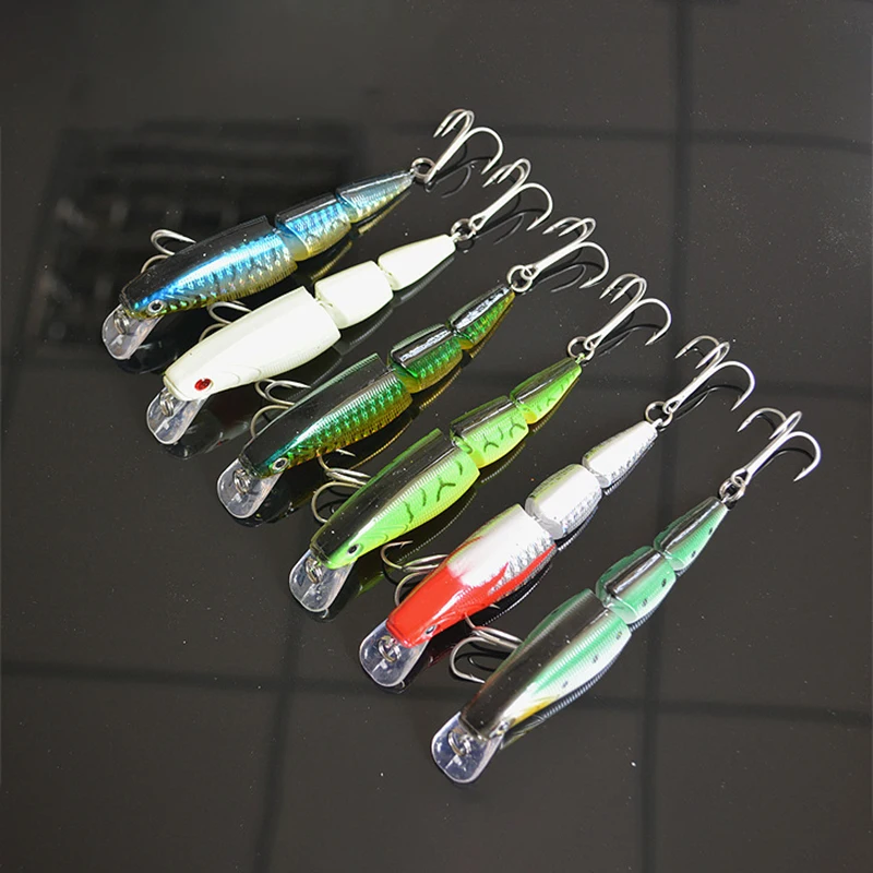 Señuelo de pesca multicapa de 15g/11cm, ojos 3D, pececillo flotante, Wobblers láser Aritificial, aparejos de pesca de plástico duro Crankbait, 1 unidad - imagen 3
