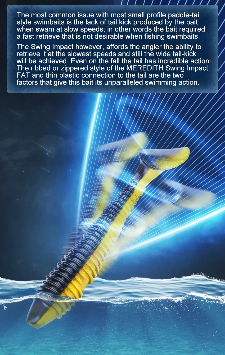 Detalle del señuelo mostrando su construcción de PVC y cebos de orada