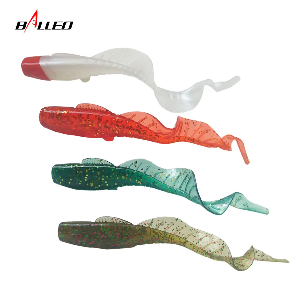 Señuelo suave con cola de falda larga, 3 uds., 13g, 16,5 cm, rizo, cola larga, cebo Artificial con manivela, Señuelos de Pesca para Pesca de lubina y carpa