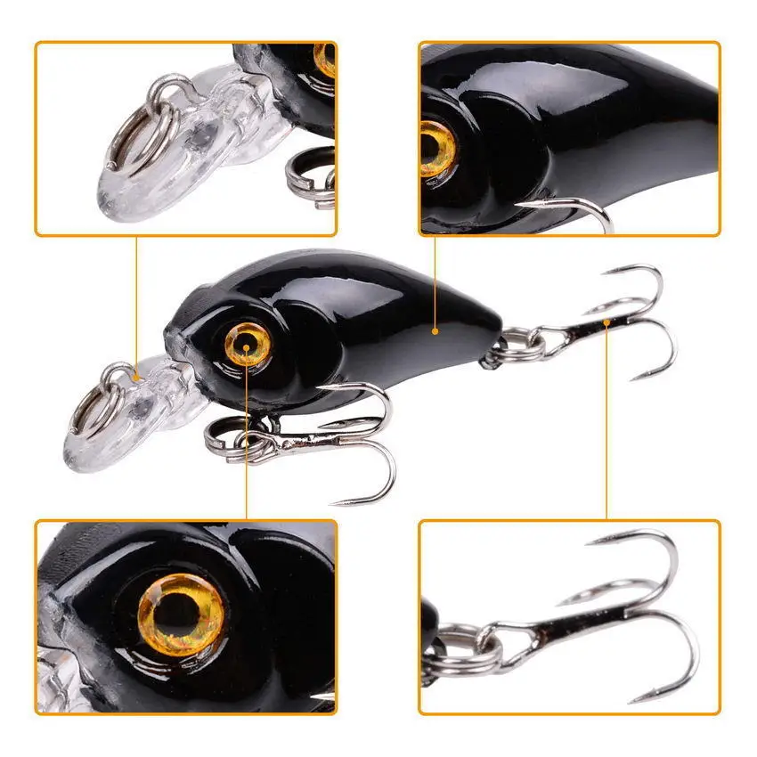 Señuelo de Pesca de pececillos, cebo duro que se hunde, 4,5 cm, 4g, anzuelo Crankbait, aparejos de Pesca de lubina a rayas, SwimBait, 1 unidad - imagen 3
