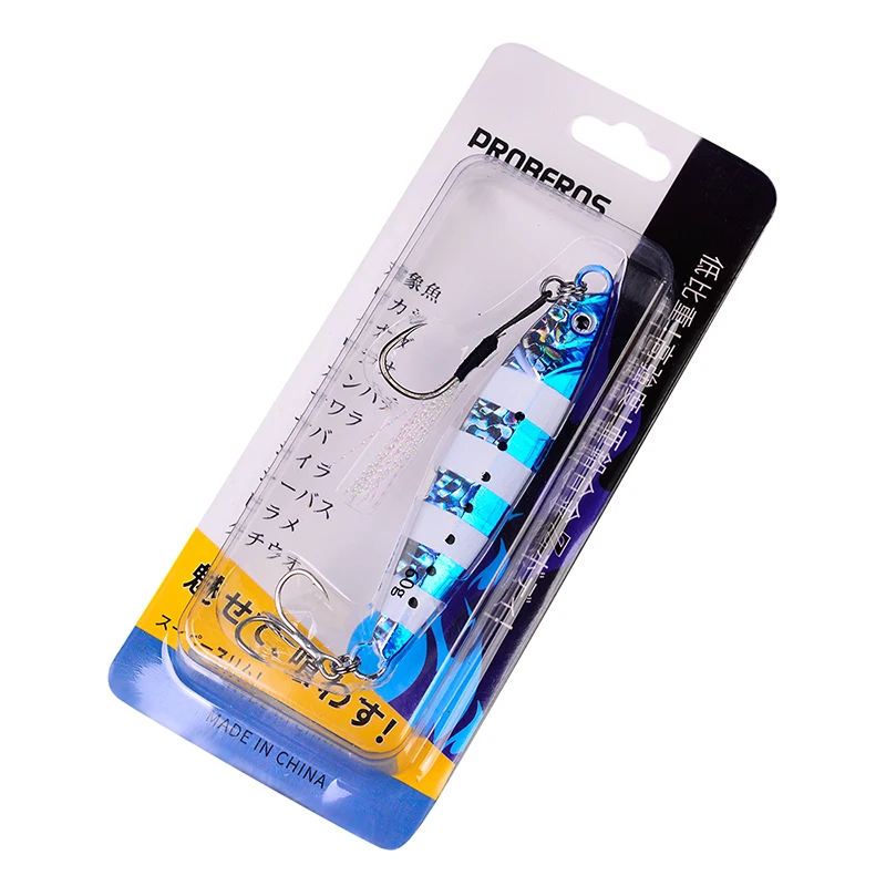 PROBEROS-cuchara de plantilla fundida de Metal, 24g-30g-40g-60g, señuelo de Jigging de fundición, aparejos de pesca de lubina - imagen 5