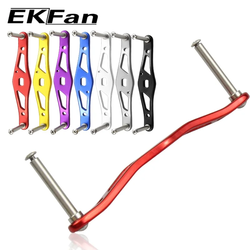 EKFAN-MANGO izquierdo y derecho de pesca, aleación de aluminio de 100MM, orificios de 8MM x 5MM para Daiwa, pomo de carrete de Baitcasting, piezas de rodamiento de 7x4x2,5 MM - imagen 2