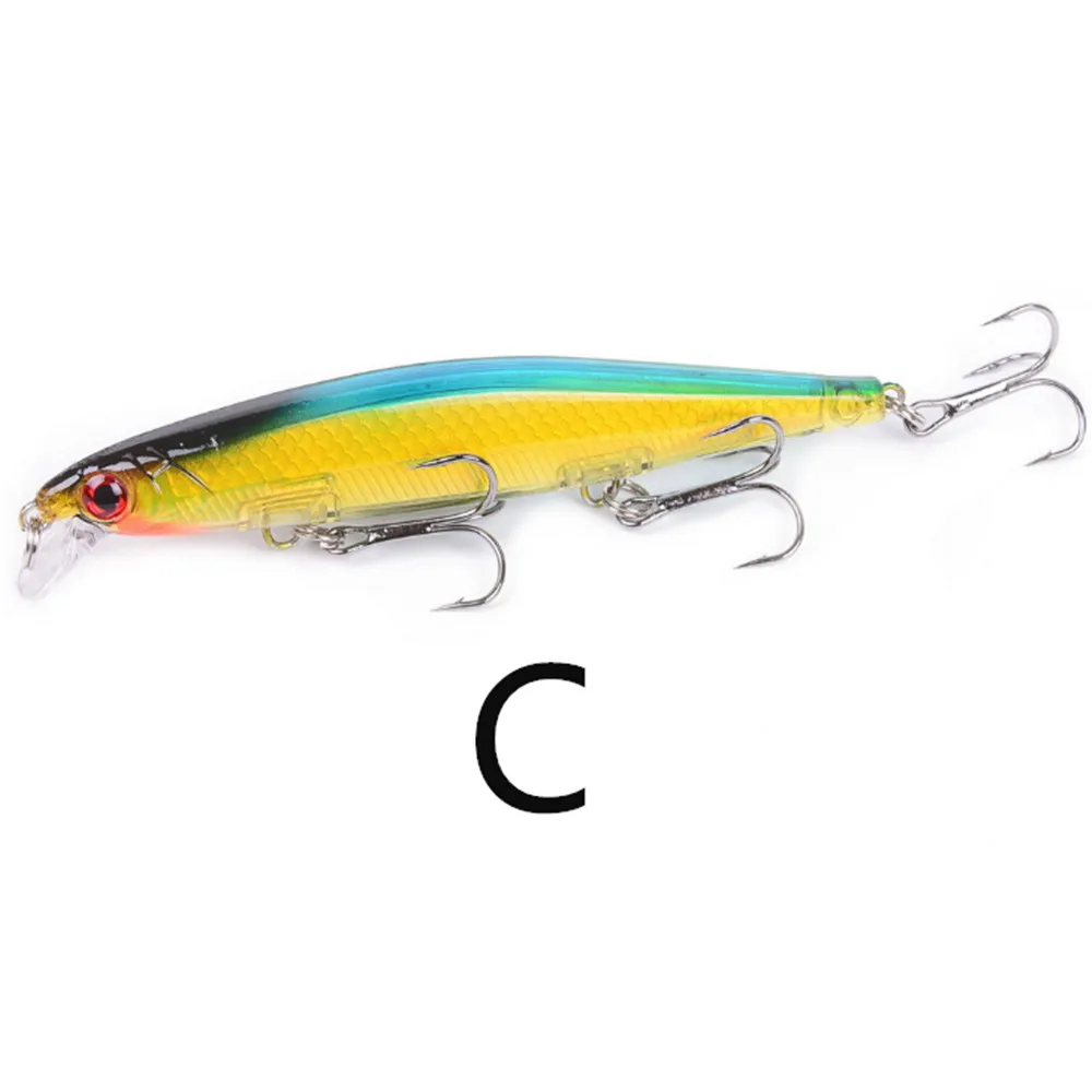 Señuelos de Pesca de pececillos, 1 unidad, 13,7g, 11cm, Crankbait Wobblers Isca, cebos duros artificiales para lubina, Lucio, Carpa