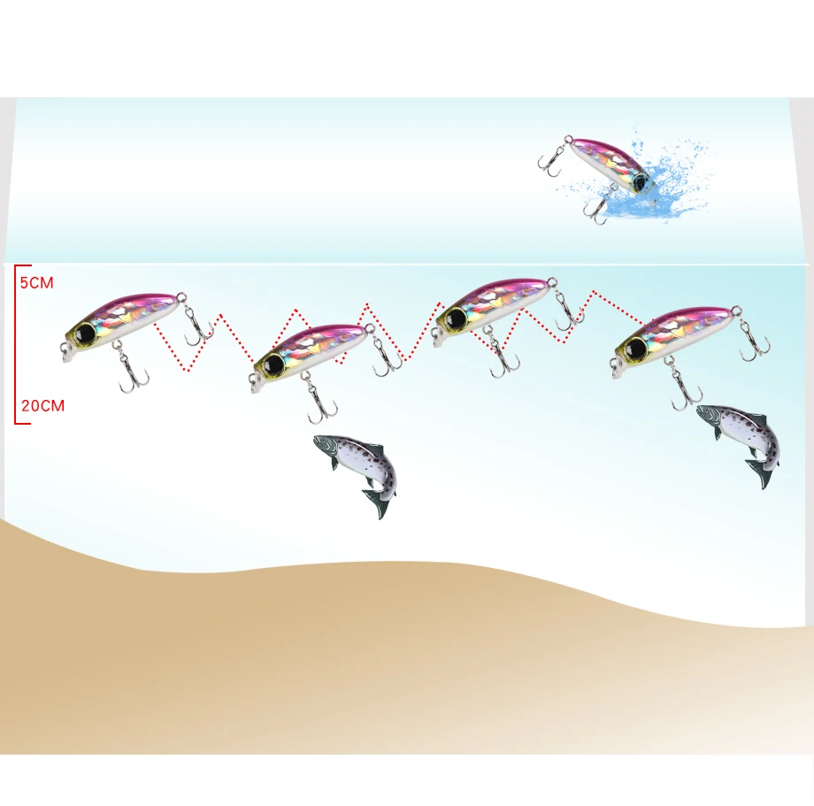 1 Uds mini Minnow Señuelos de Pesca Wobblers 3,5 cm 2,7g hundimiento lento trucha cebo duro Artificial lubina Crankbait aparejos de pesca de carpa - imagen 3