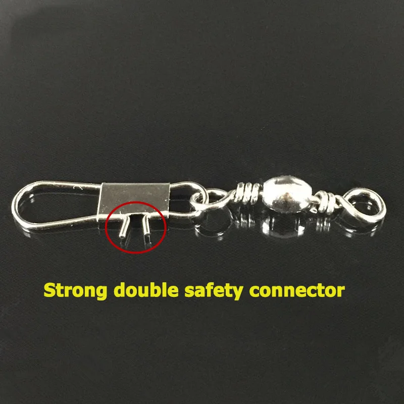 Rodamiento de Pin conector, accesorios de engranaje giratorio 1 #-7 #, accesorios de pesca de ocho anillos, señuelo de anzuelo, aparejos giratorios, 50 piezas - imagen 4