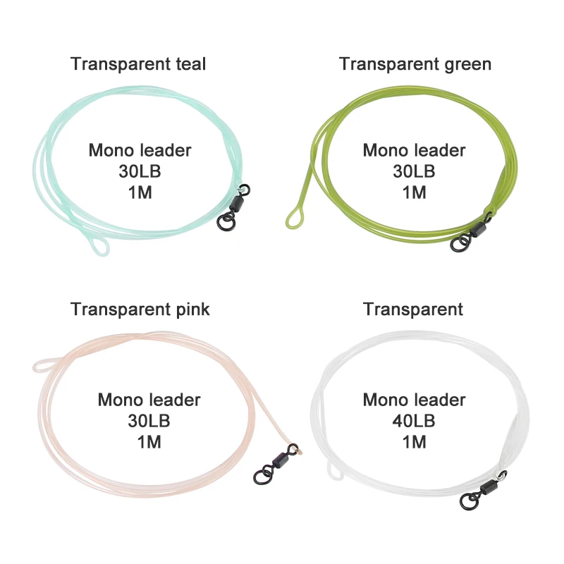 Mosodo-Línea de plomo para pesca de carpa, hilo de pesca de nailon Mono de 1M 30lb con Spinner, cambio rápido, núcleo de plomo giratorio, gancho de enlace - imagen 2