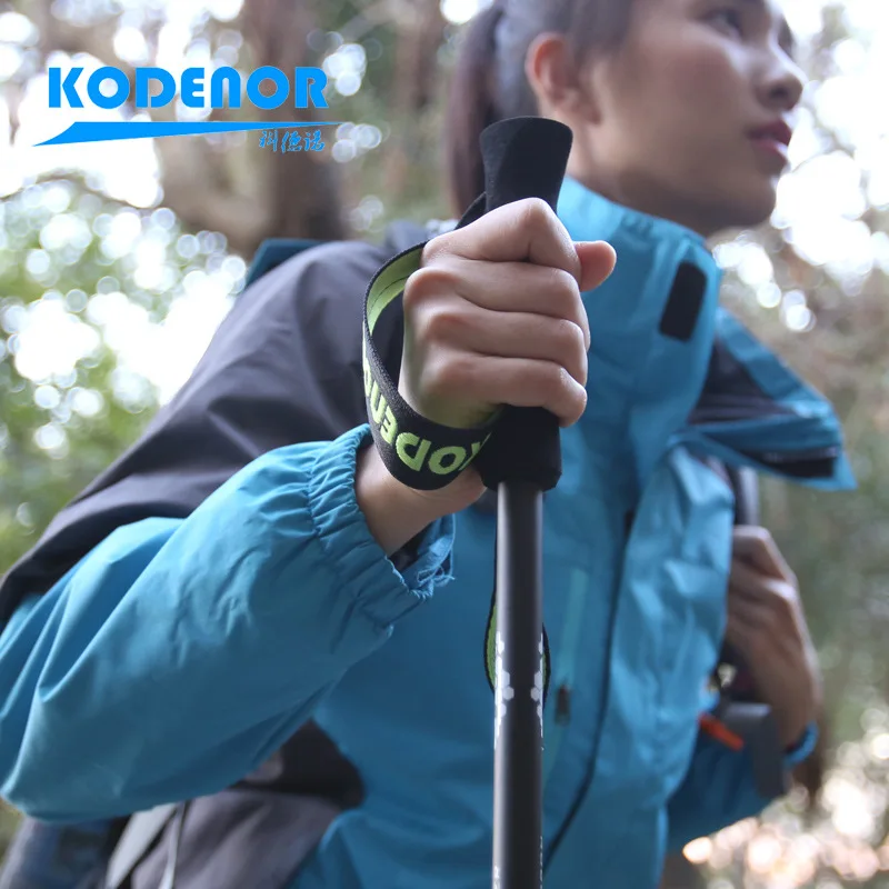 Bastón telescópico de carbono, cerradura exterior de 3 secciones, mango recto ligero de 63-135cm, 2 uds. - imagen 5