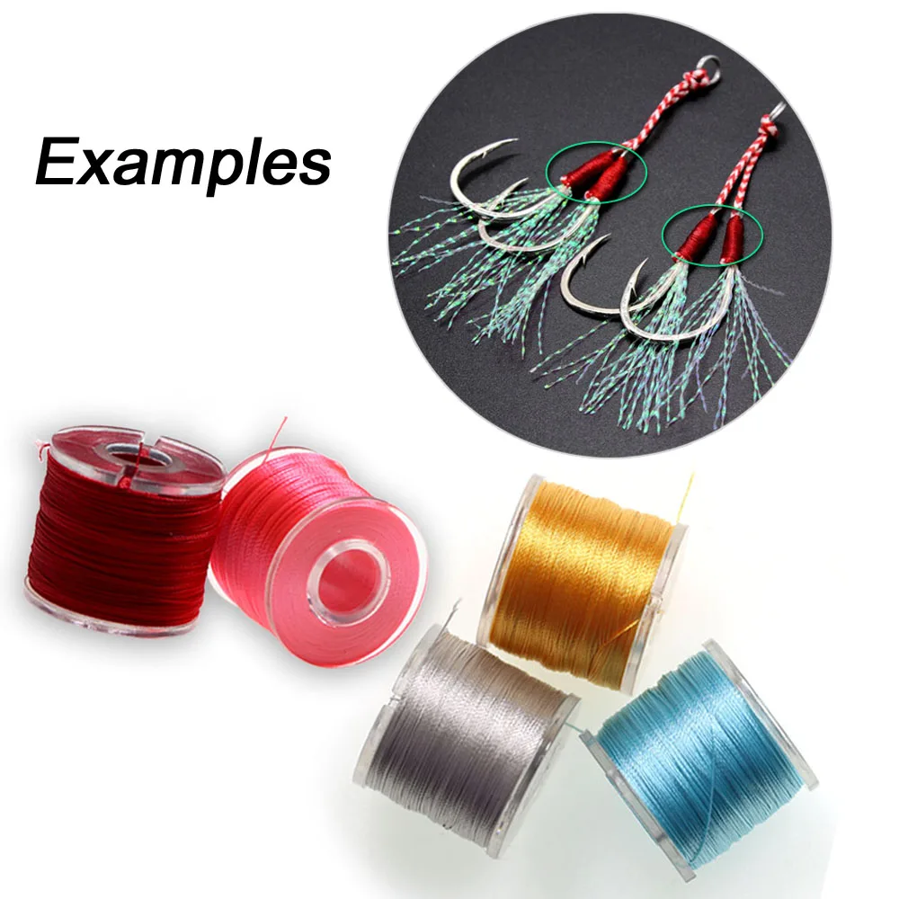 ICERIO-anzuelos de pesca de Jigging lento, herramienta de soporte de bobina de línea de atado de señuelo de agua salada, 300m, 120D, 150D, UV, hilo de encuadernación de asistencia - imagen 4