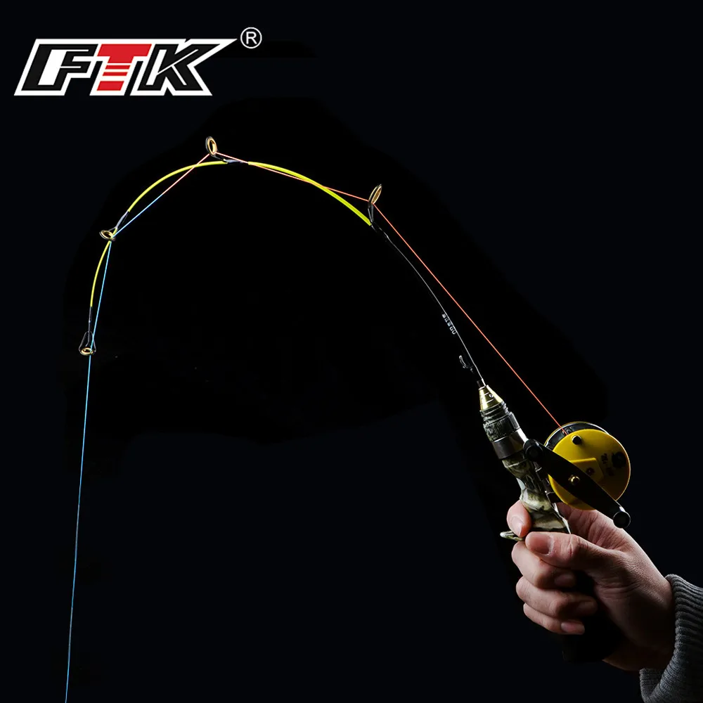 FISH KING 1 pieza 50 cm/57 cm Mini cañas de pescar en hielo de resina portátiles para aparejos de pesca de invierno - imagen 4
