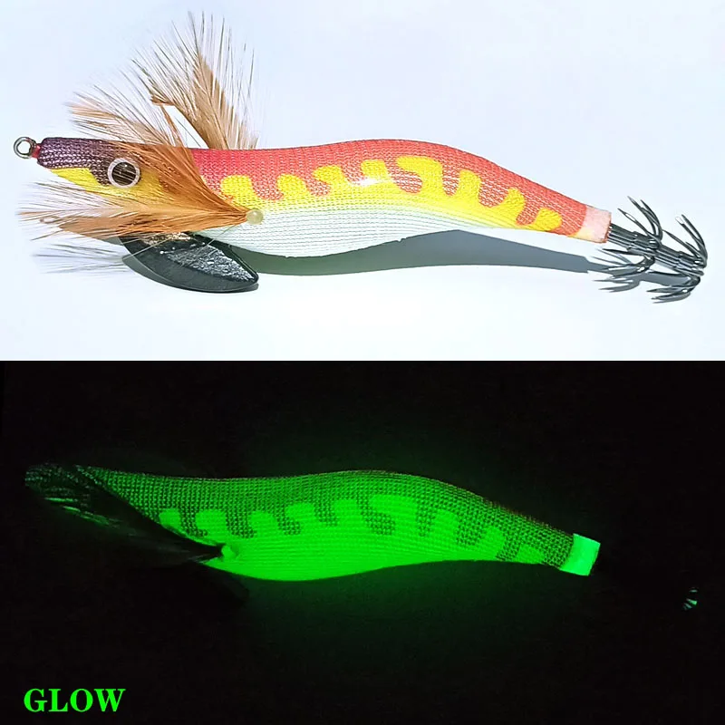 Jigs luminosos de calamar, plantilla de pulpo, anzuelo de mar, brillo, Señuelos de Pesca de Japón, bola 3,5 # en el interior - imagen 3
