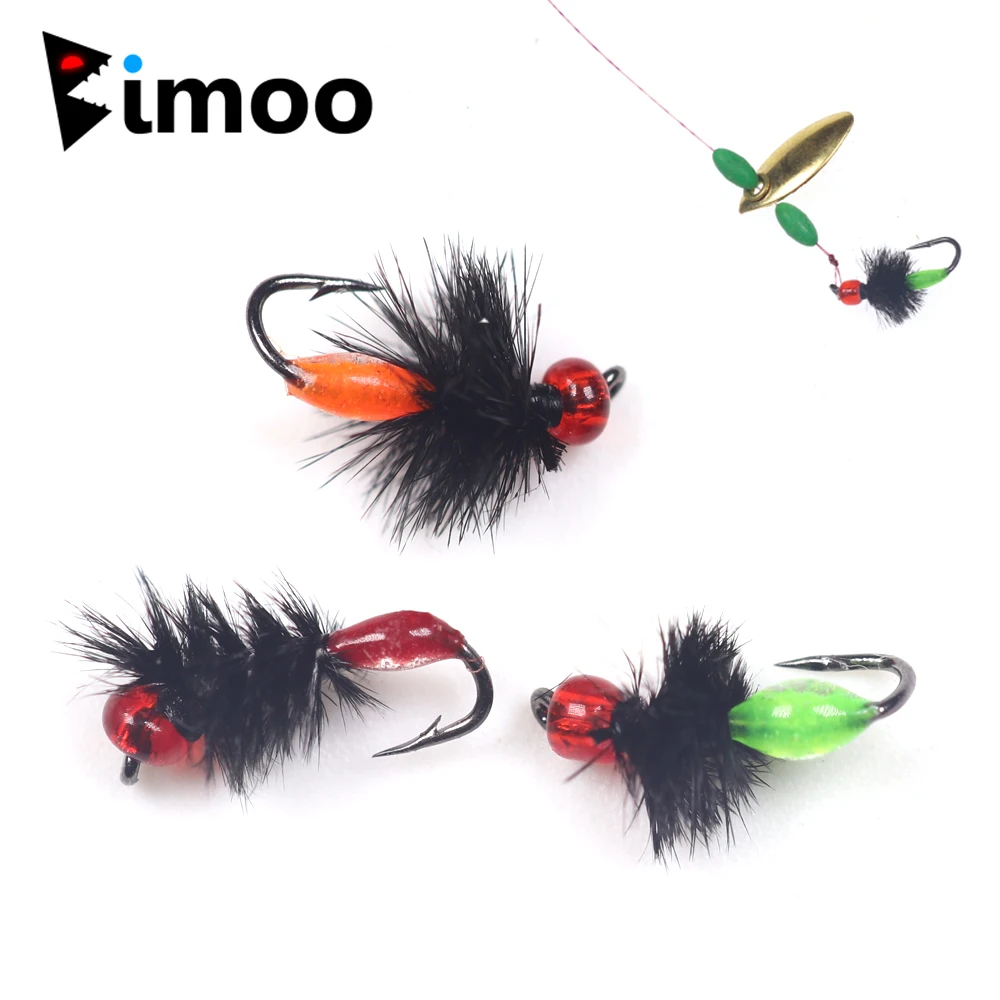 Moscas artificiales Bimoo – Ninfa y hormiga negra para trucha - imagen 4