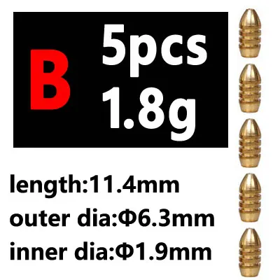 5pcs B type 1.8g